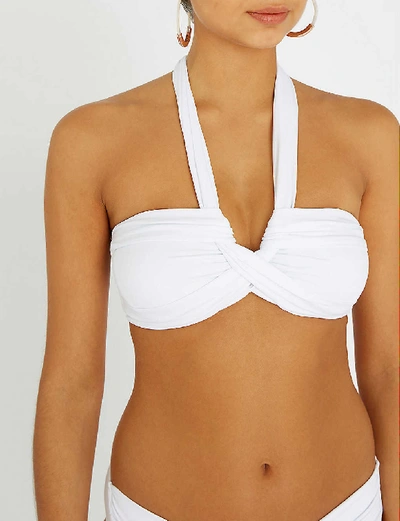 Shop Seafolly Goddess Bandeau Bikini Top In White