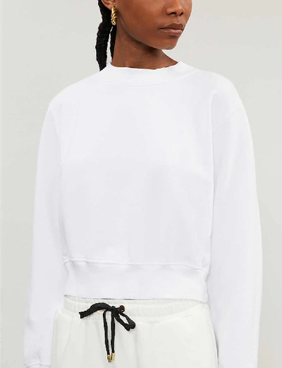 Shop Cotton Citizen Milan Round-neck Cotton-jersey Sweatshirt In White