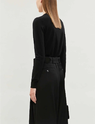 Shop Theory Regal Wool-blend Cardigan In Black