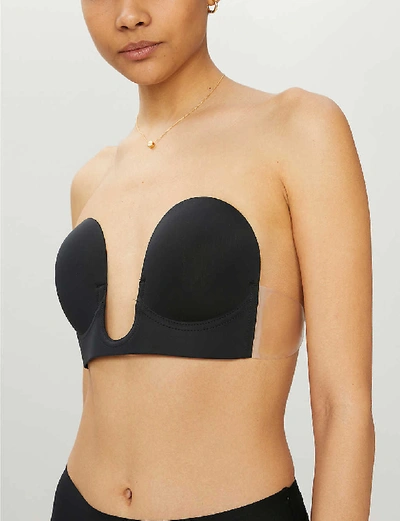 Shop Fashion Forms Voluptuous Silicone And Stretch-jersey Backless Bra In Black
