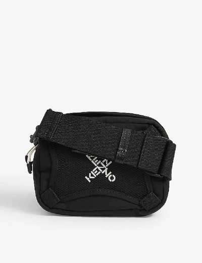 Shop Kenzo Sport Woven Crossbody Bag In Black