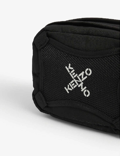 Shop Kenzo Sport Woven Crossbody Bag In Black