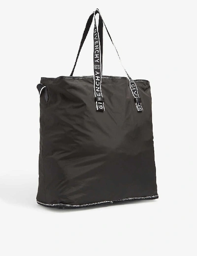 Shop Givenchy Foldable Nylon Tote Bag In Black