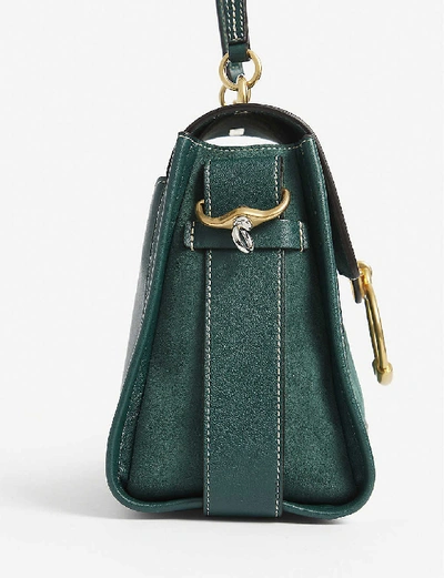 Shop Chloé Tess Day Small Leather Shoulder Bag In Rainforest+green