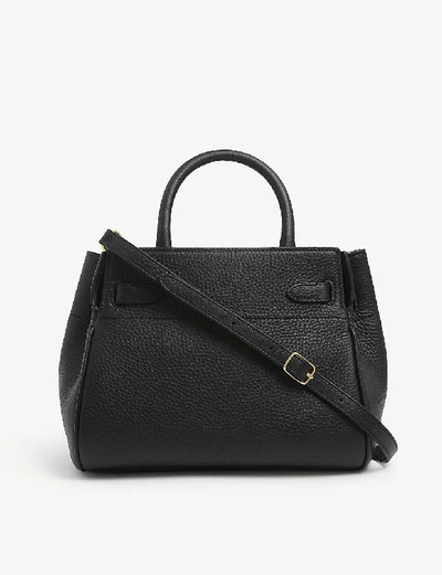 Shop Mulberry Bayswater Small Leather Shoulder Bag In Black