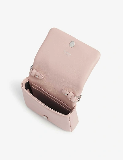 Shop Burberry Lola Leather Mini Shoulder Bag In Blush Pink