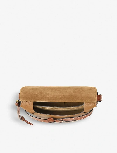 Shop Loewe Gate Small Leather Cross-body Bag In Light Caramel/pecan
