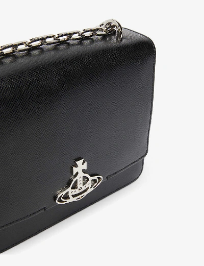 Vivienne Westwood Women's Saffiano Leather Crossbody Bag - Black - Shoulder Bags