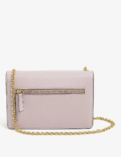 Shop Mulberry Darley Small Leather Wallet-on-chain In Powder Pink