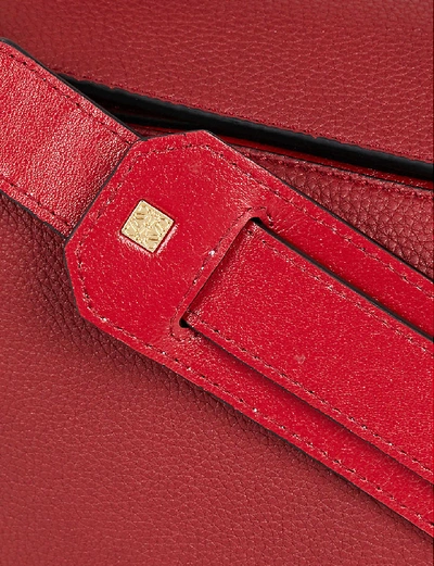 Shop Loewe Puzzle Medium Leather Shoulder Bag In Rouge