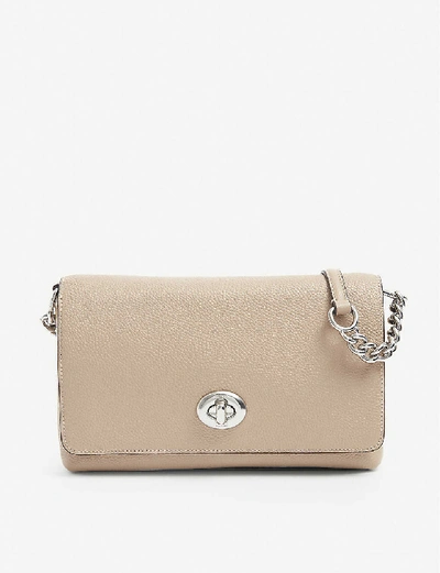Shop Coach Womens Lh/taupe Crosstown Leather Cross-body Bag