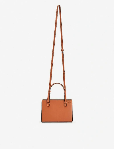 Shop Loewe Postal Small Leather Shoulder Bag In Tan