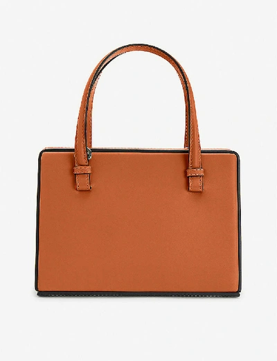 Shop Loewe Postal Small Leather Shoulder Bag In Tan