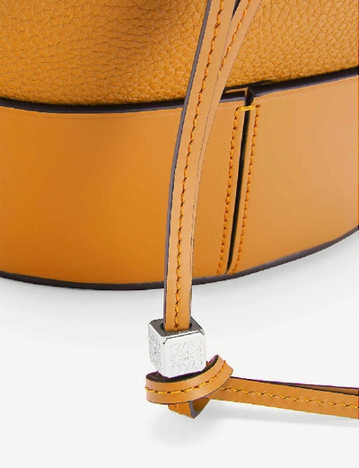 Shop Loewe Balloon Small Leather Shoulder Bag In Saffron Yellow