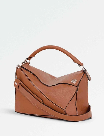 Shop Loewe Puzzle Medium -function Leather Bag In Tan