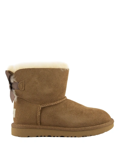 Shop Ugg Mini Bailey Bow Ii Ankle Boots In Brown