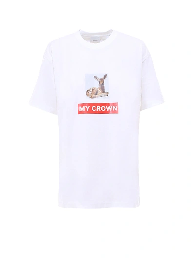 Shop Burberry T-shirt In White