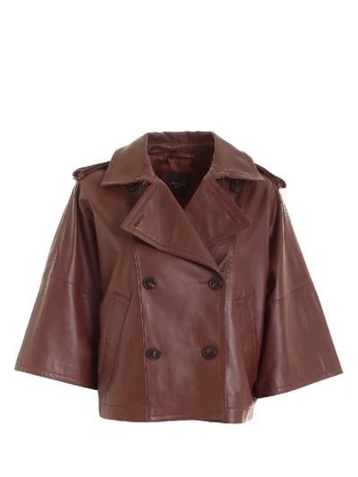 Shop Max Mara Veneto Jacket In Brown