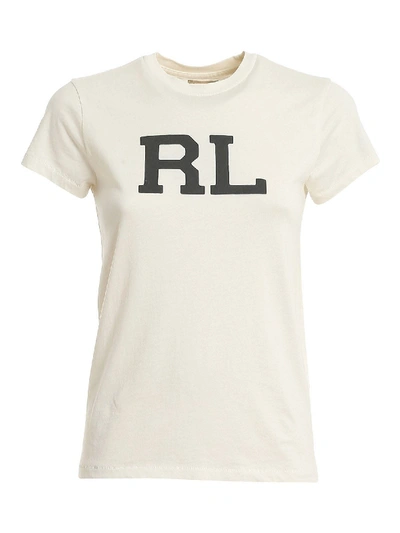 Shop Polo Ralph Lauren Rl Logo T-shirt In White