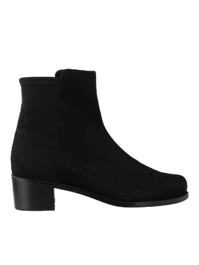 Shop Stuart Weitzman Easyon Reserve Suede Ankle Boots In Black