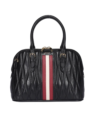 Shop Bally Dadye Quilted Leather Bag In Black