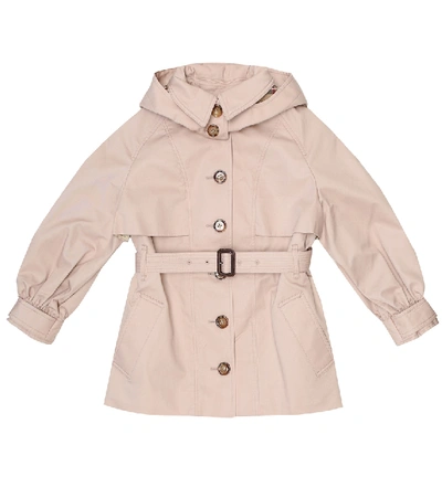 Shop Burberry Cotton Trench Coat In Pink