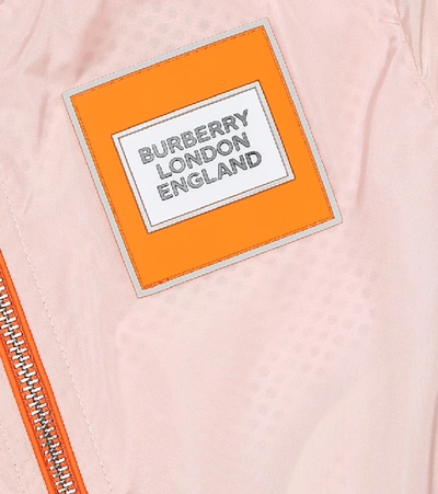 Shop Burberry Unicorn Print Bomber Jacket In Pink