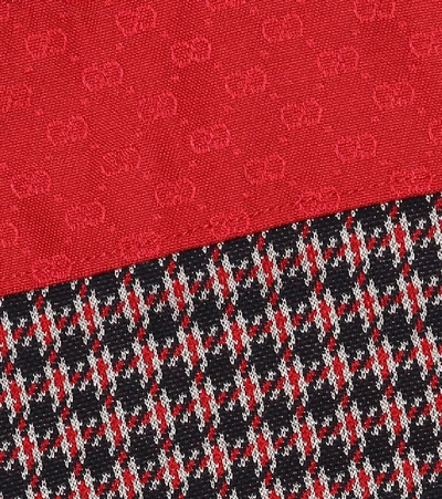 Shop Gucci Baby Houndstooth Cotton Jacket In Red