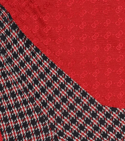 Shop Gucci Baby Houndstooth Cotton Pants In Red