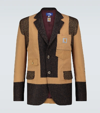 Shop Junya Watanabe X Carhartt Patchwork Blazer In Multicoloured