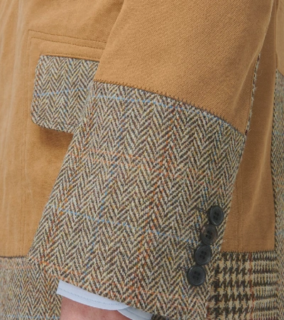 Shop Junya Watanabe X Carhartt Patchwork Coat In Beige