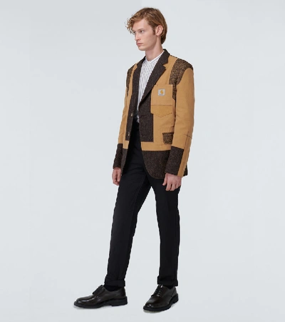 Shop Junya Watanabe X Carhartt Patchwork Blazer In Multicoloured