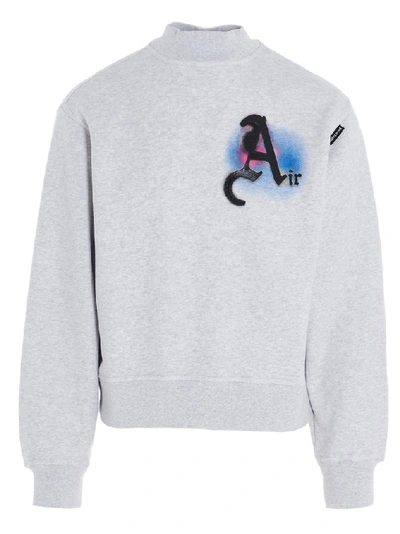 Shop Palm Angels Air Print Sweatshirt In Grey