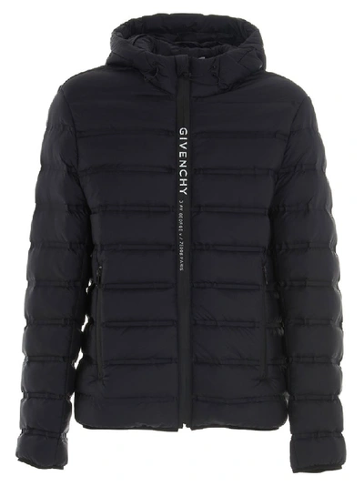 Shop Givenchy Logo Band Puffer Jacket In Black