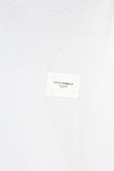 Shop Dolce & Gabbana Logo Plaque Polo Shirt In White