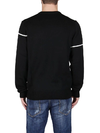 Shop Givenchy Split Knitted Sweater In Black