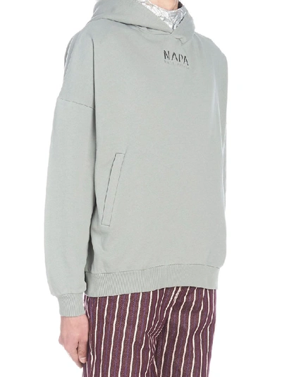 Shop Napa By Martine Rose Logo Hoodie In Grey