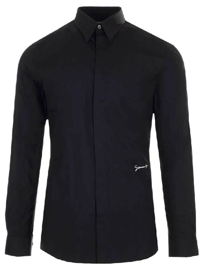 Shop Givenchy Signature Embroidered Shirt In Black