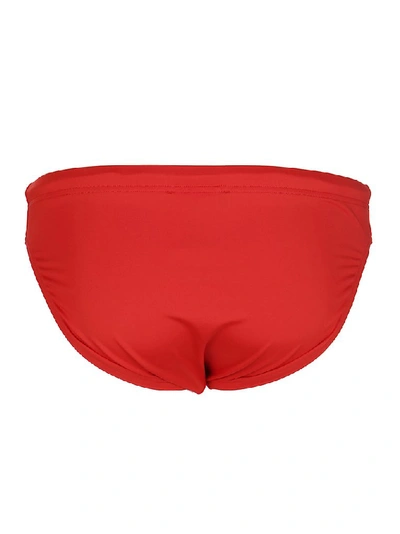 Shop Givenchy Logo Drawstring Swim Briefs In Red