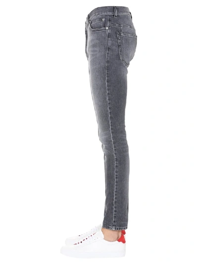 Shop Balmain Slim Fit Jeans In Grey