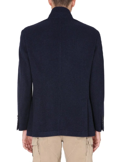 Shop Brunello Cucinelli Single Breasted Jacket In Blue