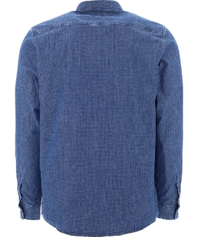 Shop Apc A.p.c. Georges Denim Shirt In Blue