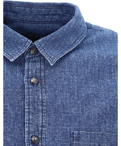 Shop Apc A.p.c. Georges Denim Shirt In Blue