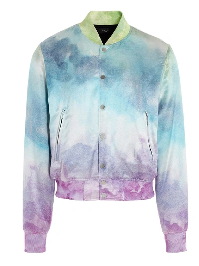 Shop Amiri Watercolour Bomber Jacket In Multi