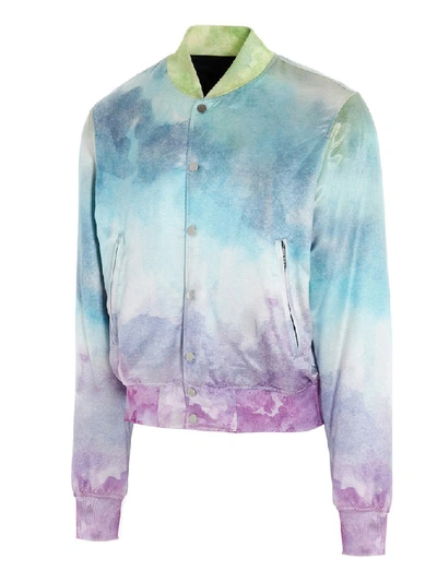 Shop Amiri Watercolour Bomber Jacket In Multi