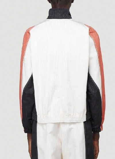 Shop Marine Serre Moire Track Jacket In White