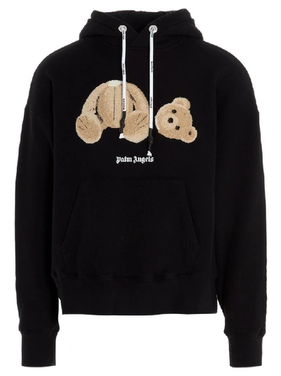 Shop Palm Angels Bear Hoodie In Black