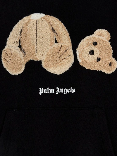 Shop Palm Angels Bear Hoodie In Black