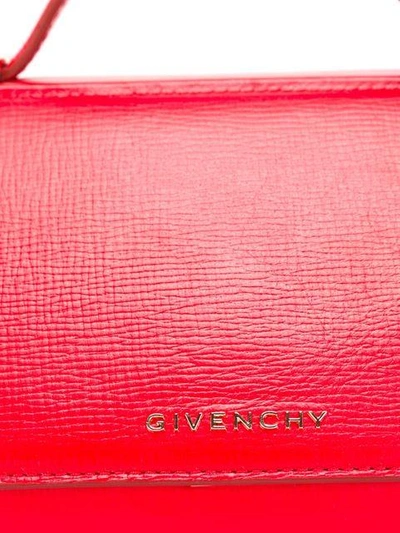 Shop Givenchy Mini Pandora Box Shoulder Bag In Red