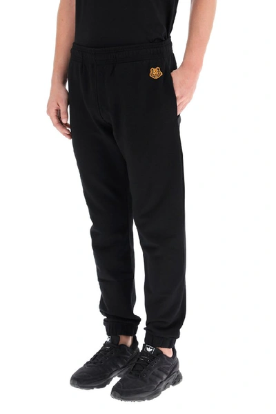 Shop Kenzo Tiger Crest Jogging Pants In Black